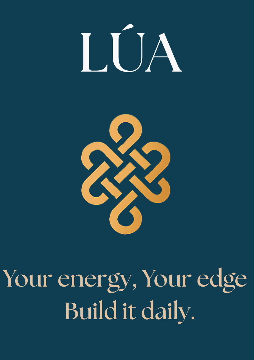 Lóñ logo with a knot design on a dark blue background